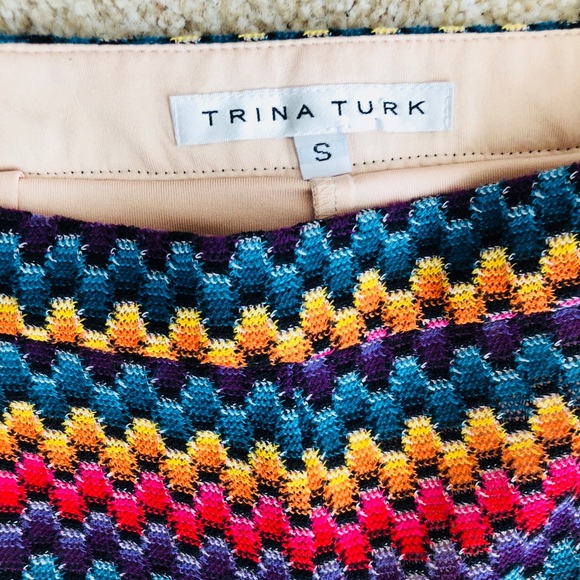 Trina Turk "Perleen" Zigzag Honeycomb Knit Pants - Picture 5 of 8